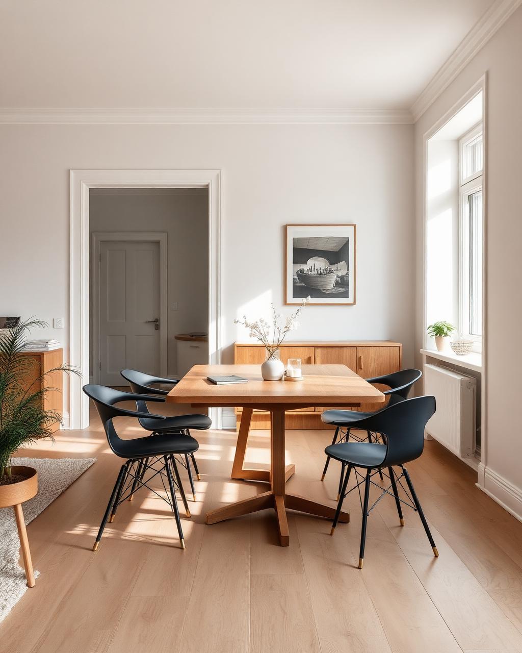 Möblerad matplats i en av Dikam Fastigheters bostäder
