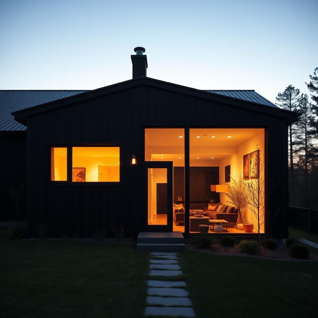 Villa i kvällsljus